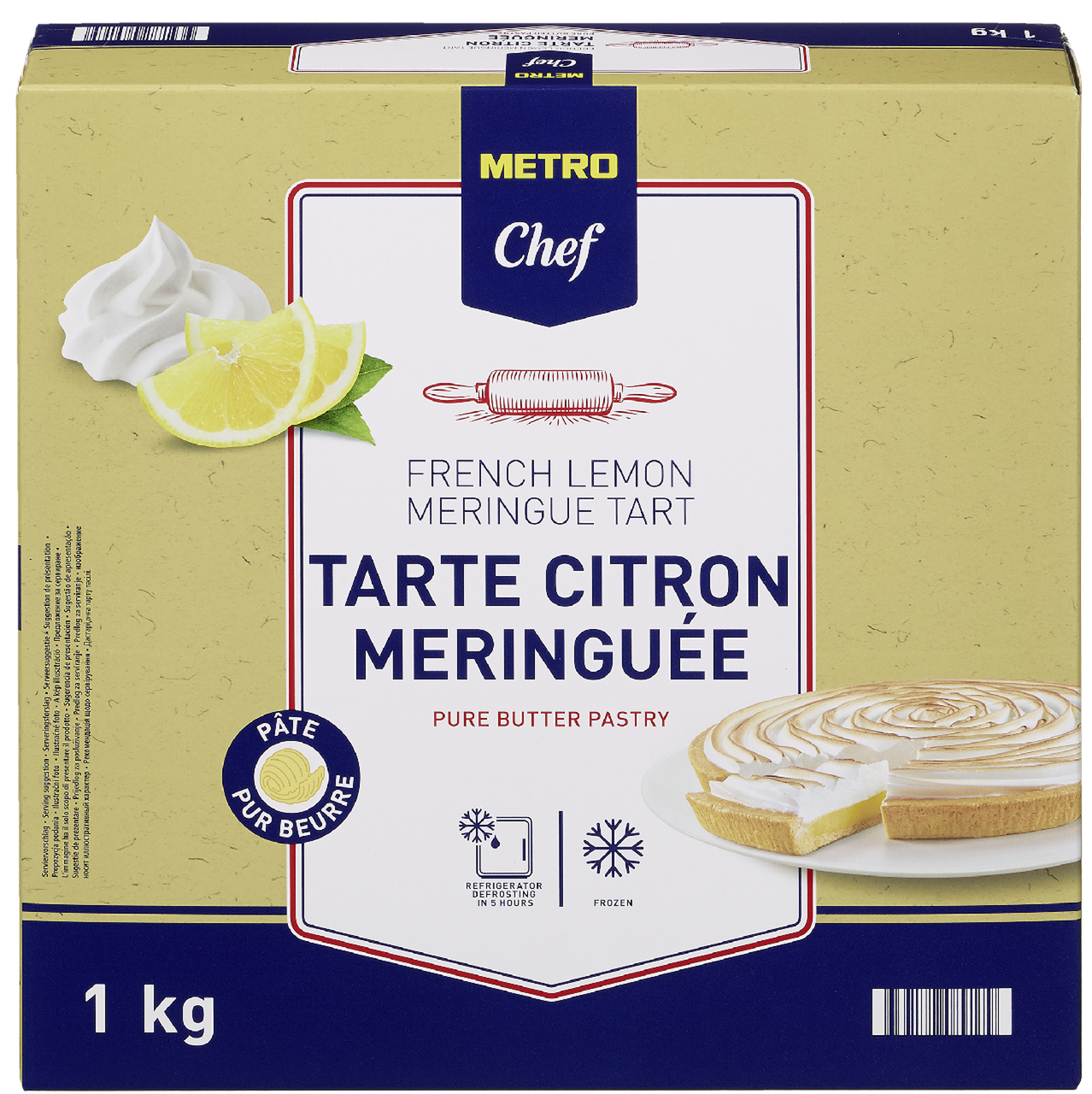 METRO Chef Тарт лимонний з меренгою заморожений 1кг