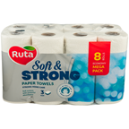 Рушники паперові Ruta Soft&Strong 3-х шарові 8шт
