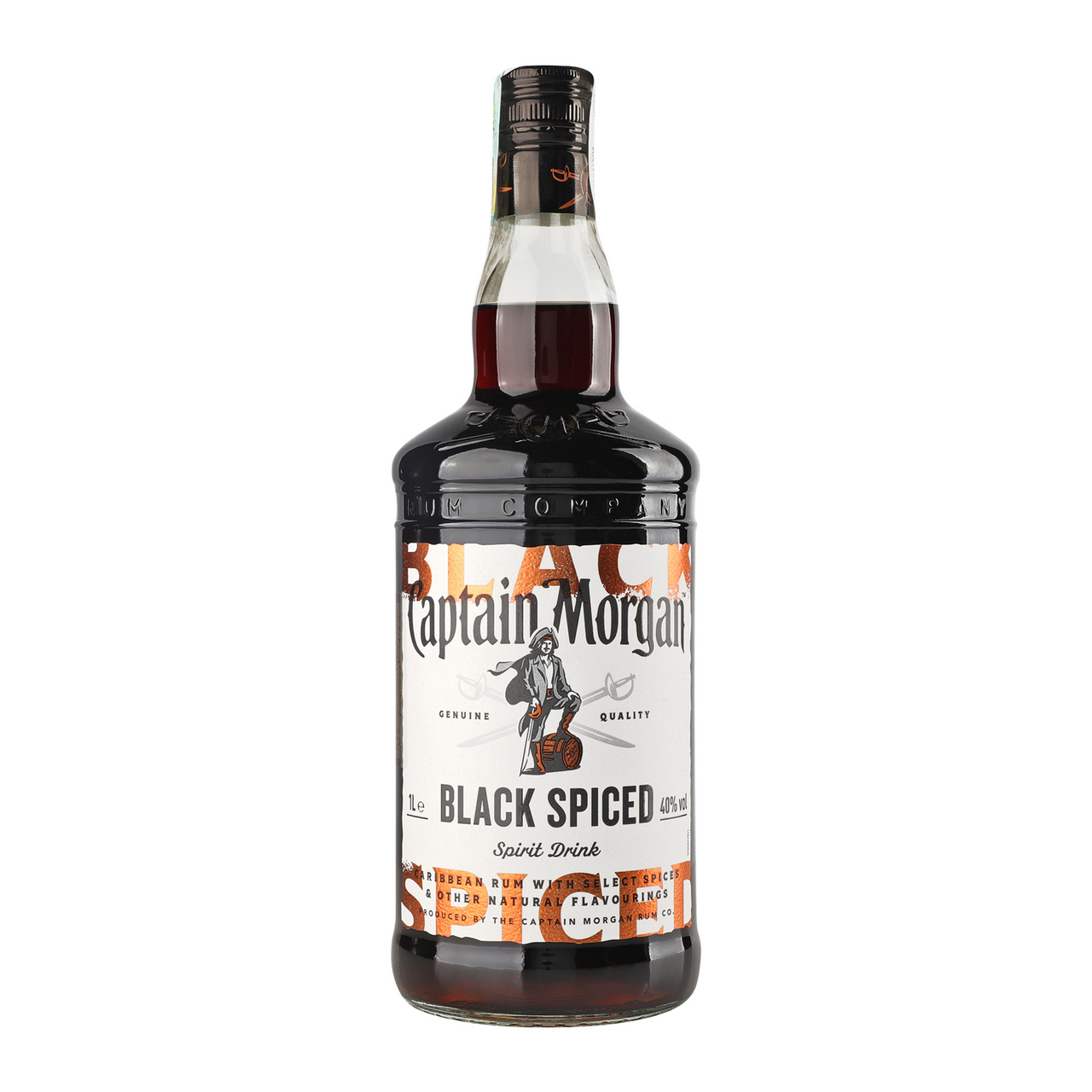 Captain Morgan Ромовий напій Black Spiced 40% 1л