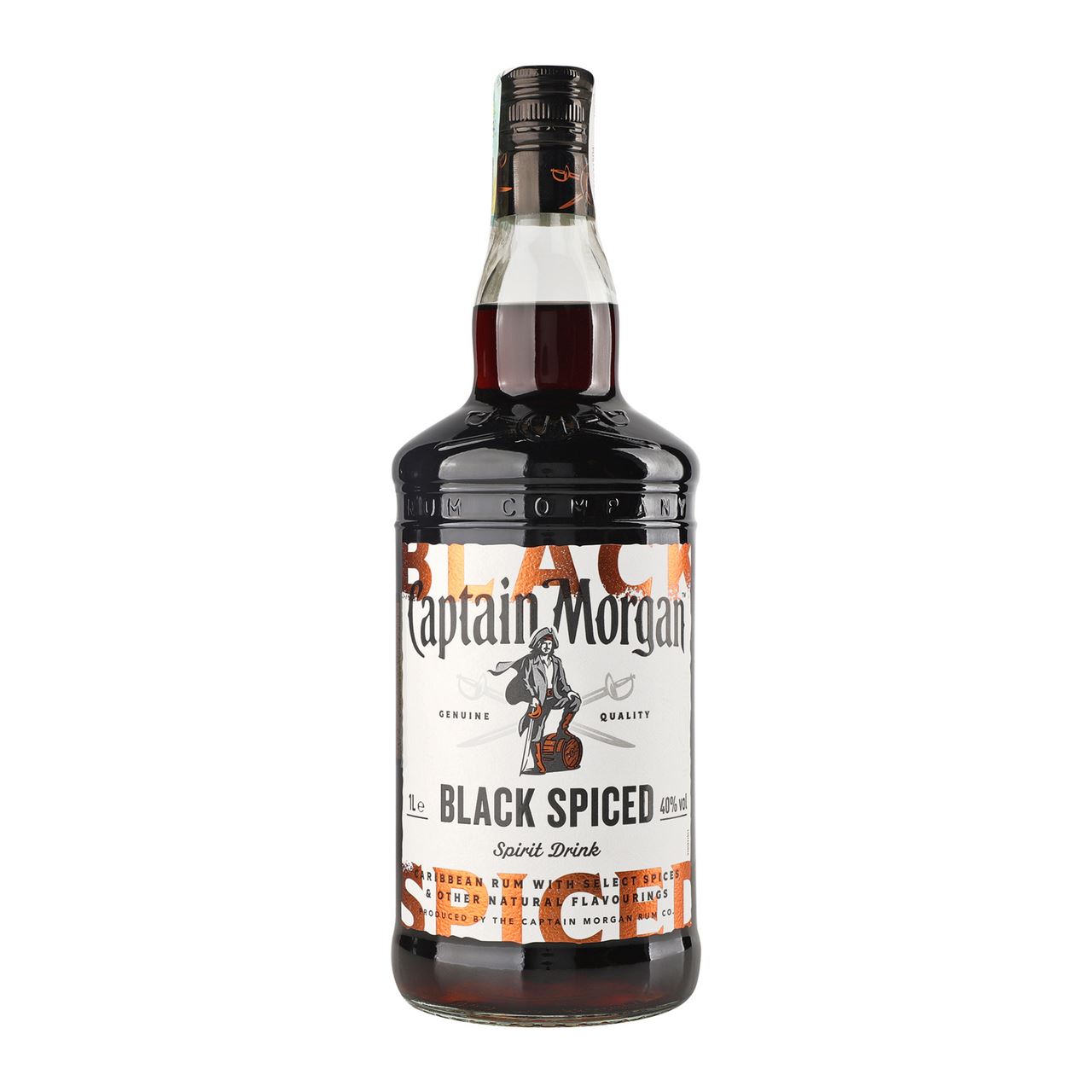 Captain Morgan Ромовий напій Black Spiced 40% 1л