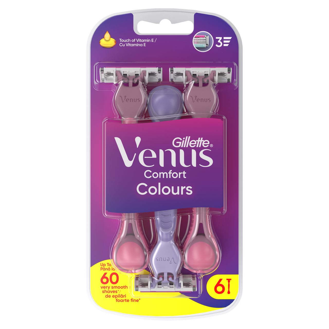 Gillette Бритви Venus 3 Colors одноразові 6шт