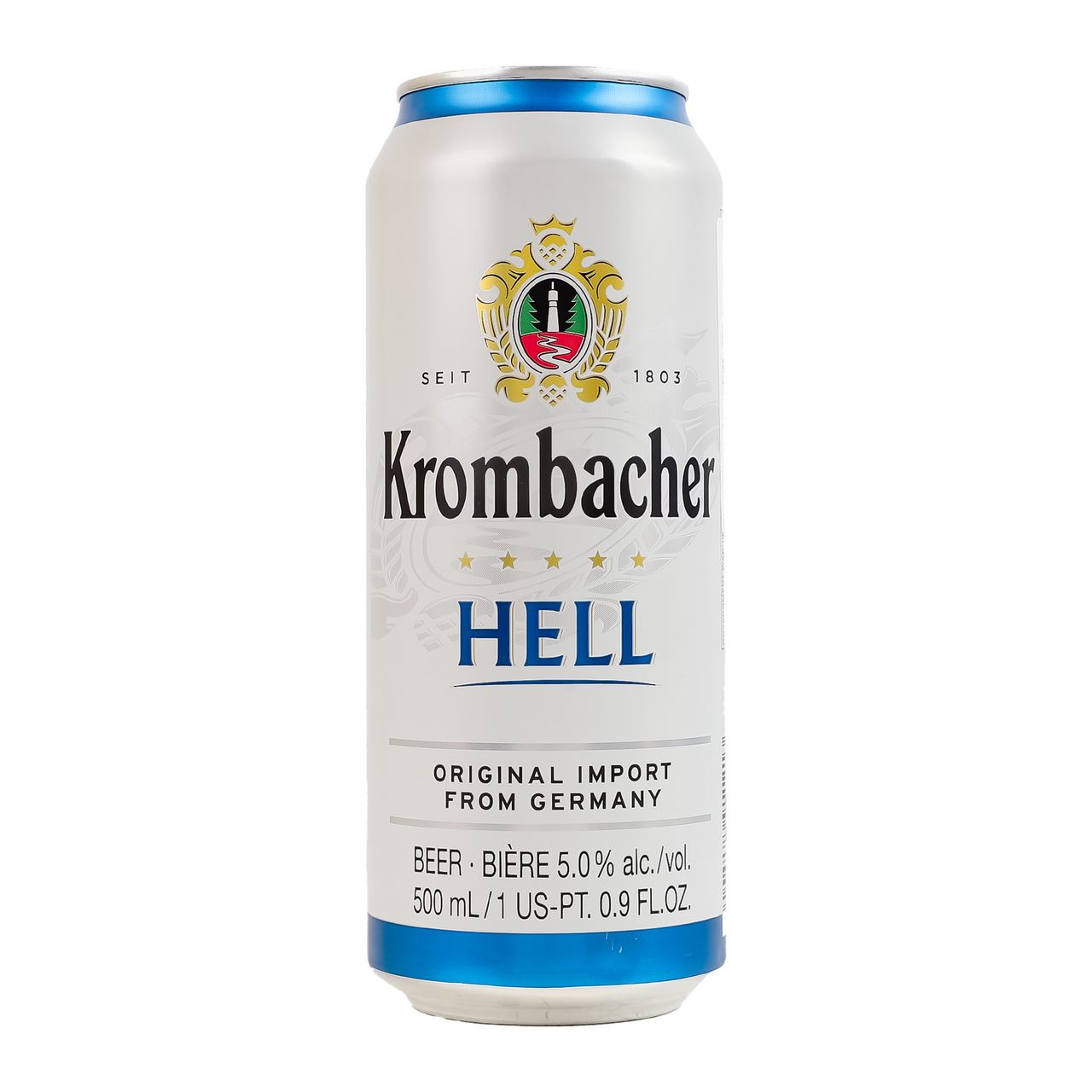 Krombacher Пиво Hell світле фільтроване з/б 5% 500мл