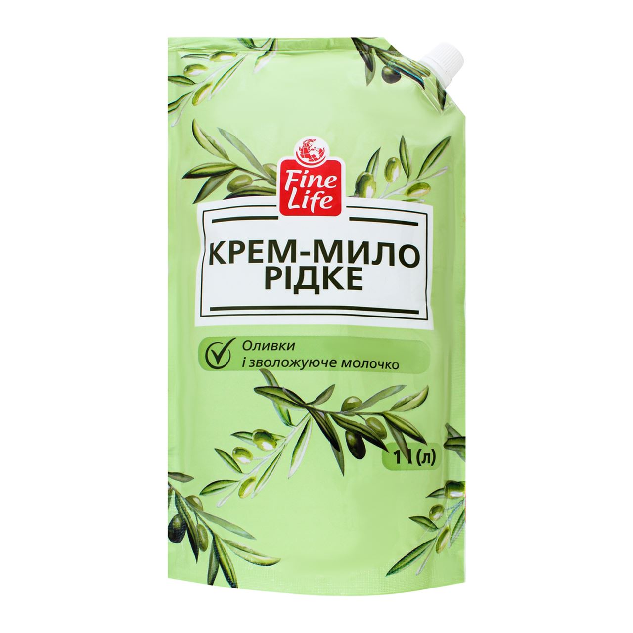 Fine Life Крем-мило Оливки і зволожуюче молочко рідке 1л