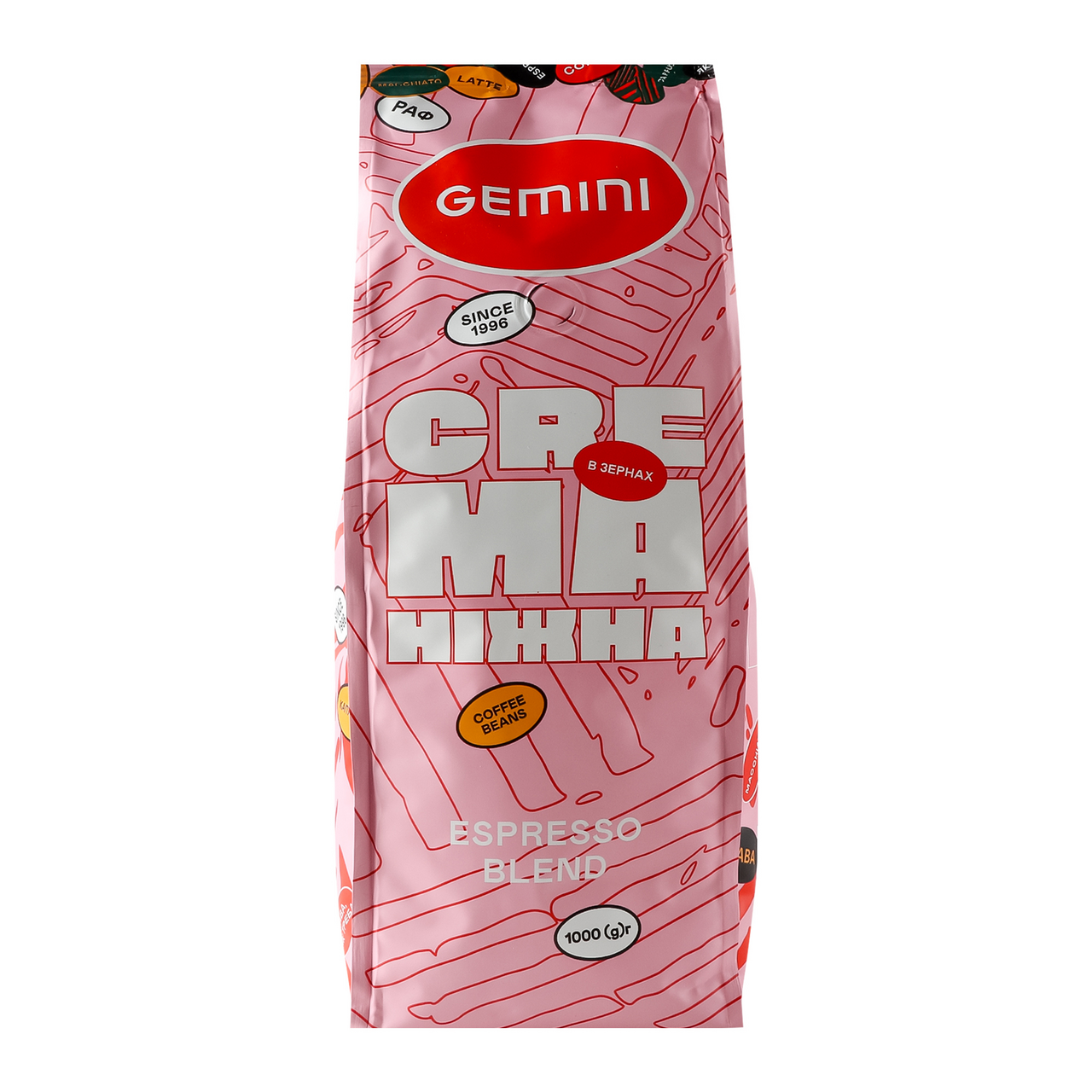 Gemini Кава Espresso Blend Crema смажена в зернах 1кг