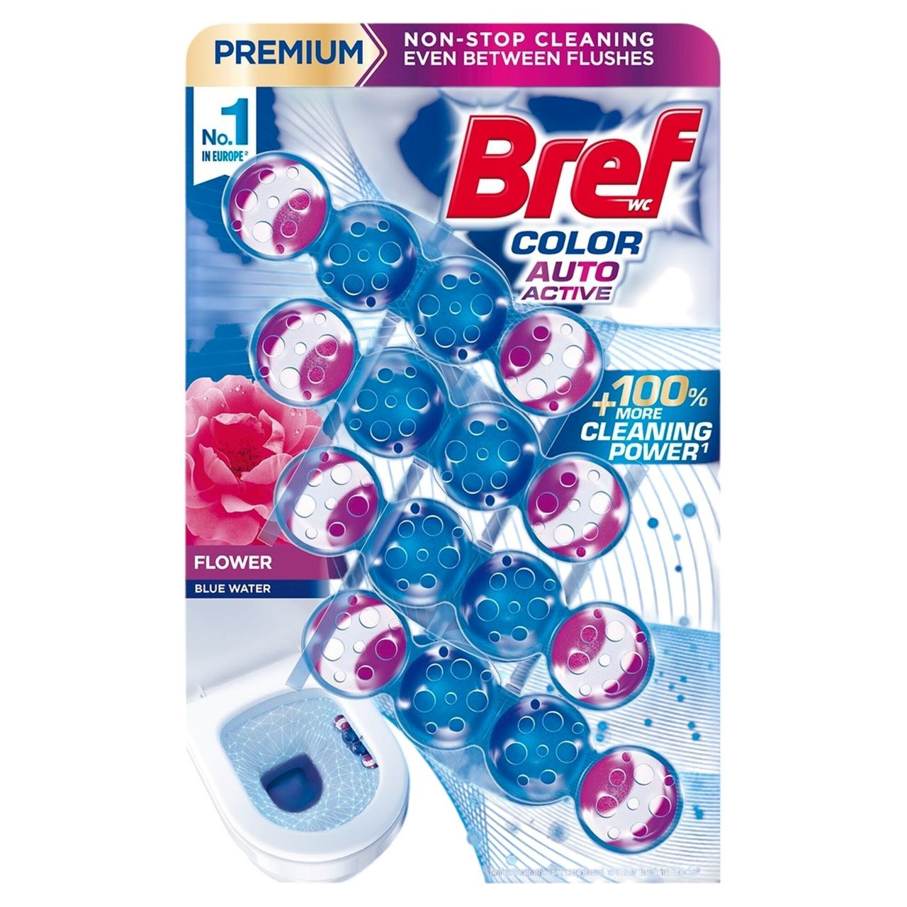 Bref Засіб д/унітазу Color Aktiv Квіткова свіжість 50г*4шт