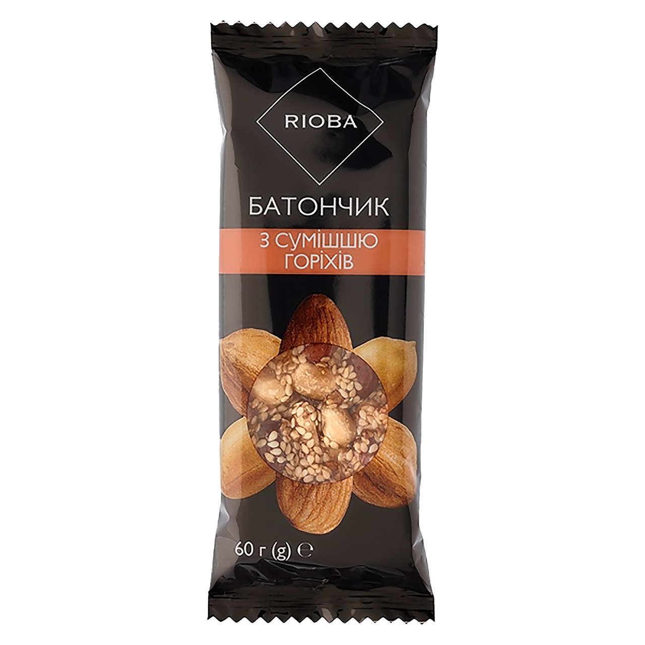 RIOBA Батончик з сумішшю горіхів 60г
