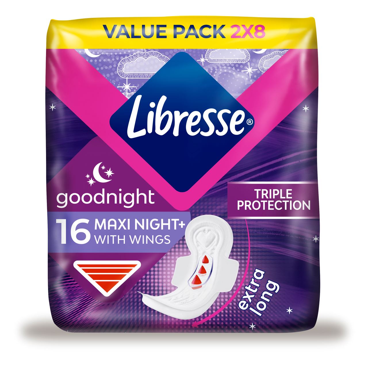 Libresse Прокладки Maxi Night гігієнічні нічні 16 шт