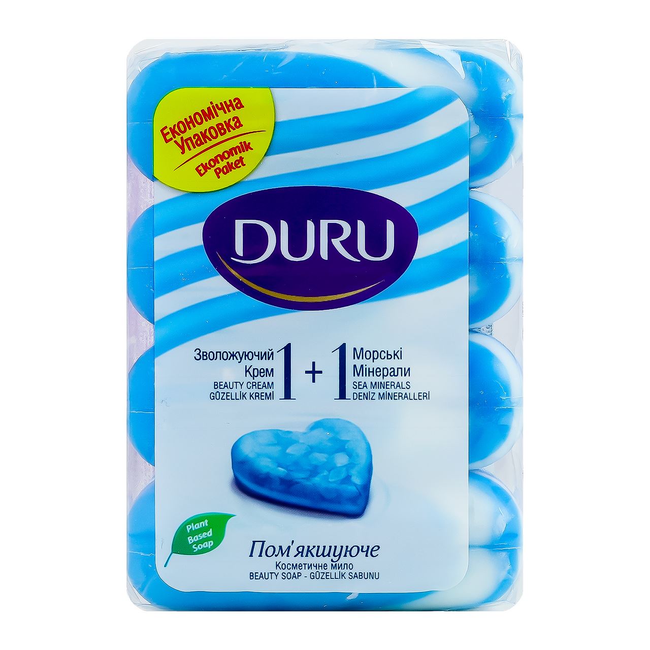 Duru Мило з морськими мінералами та зволожуючим кремом 4*80г
