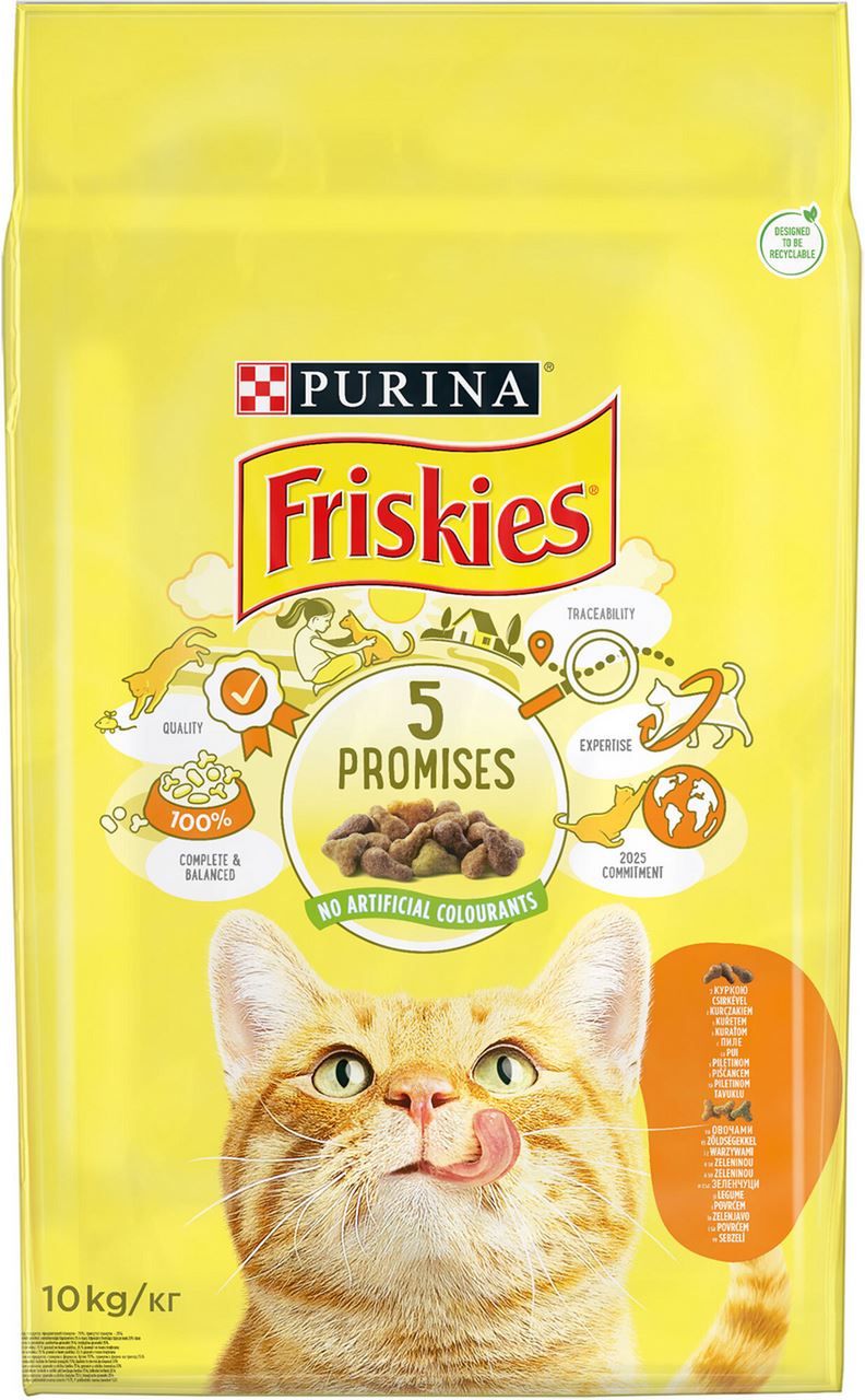 Friskies Корм сухий 5 Promises З куркою та овочами 10кг