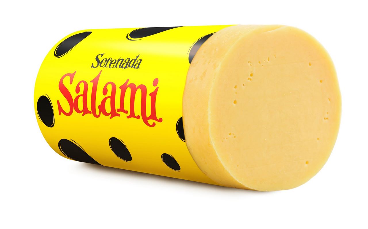 Spomlek Сир Salami Серенада 45% голова ваговий кг