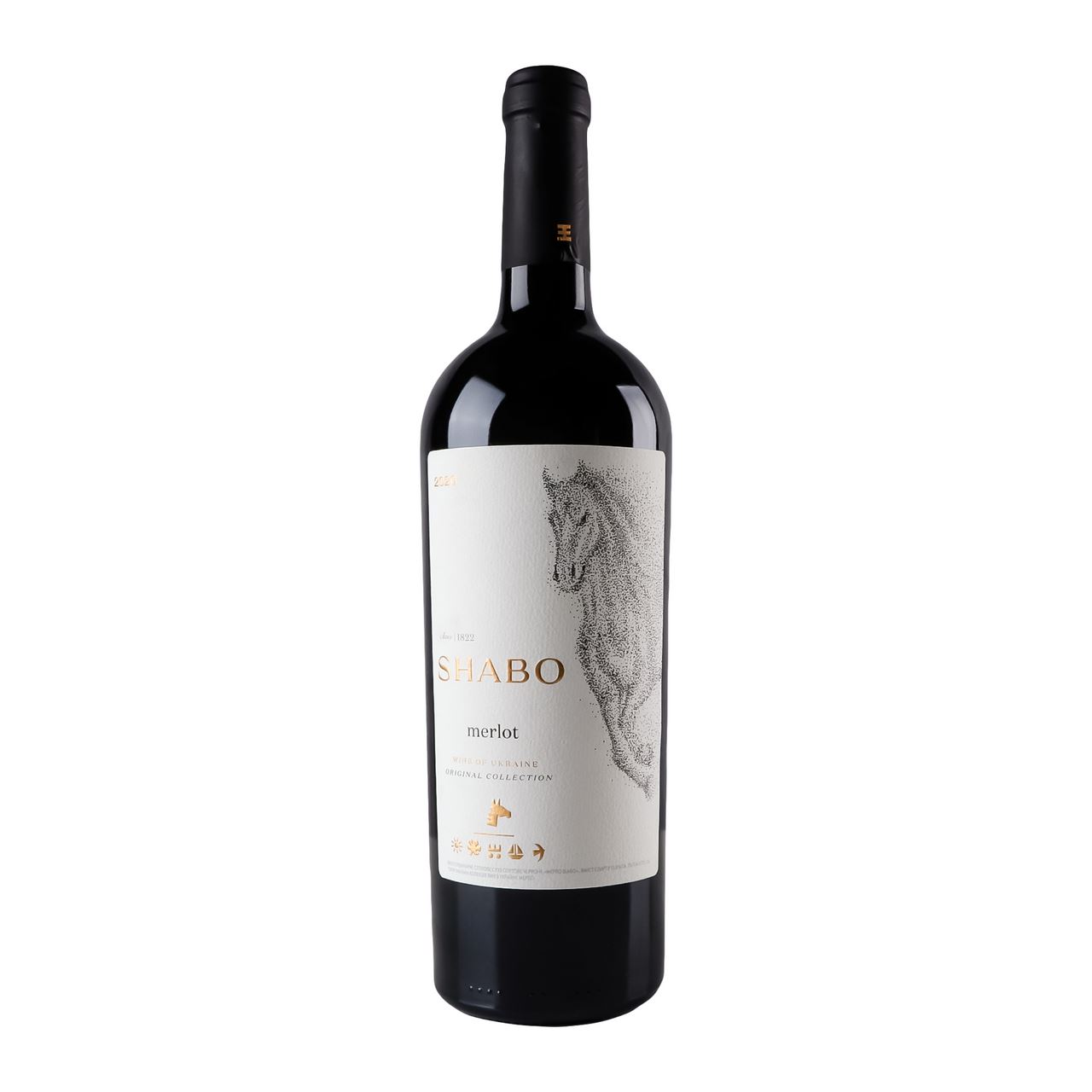 Shabo Вино Merlot червоне сухе 13,6% 0,75л