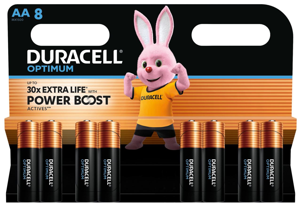 DURACELL Батарейки Optimum AAA лужні 8 шт