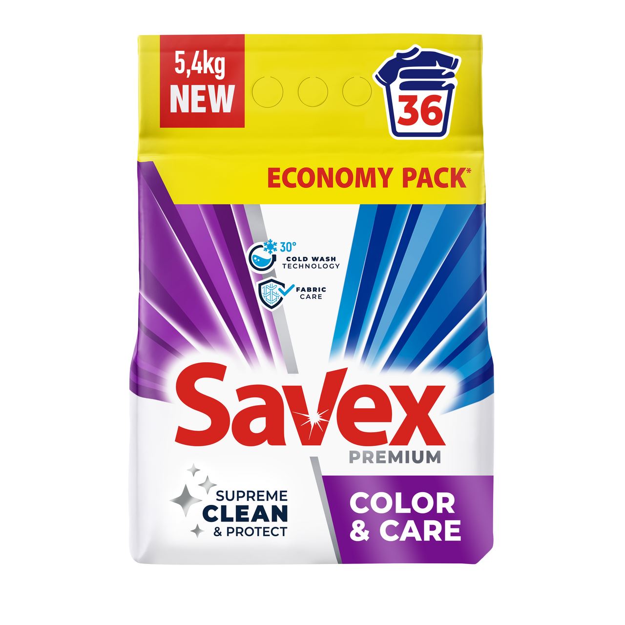 Savex Пральний порошок Premium Color & Care 5,4 кг