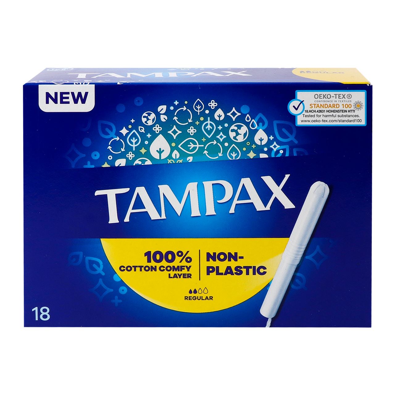 TAMPAX Тампони Regular гігієнічні з аплікатором 18шт/уп