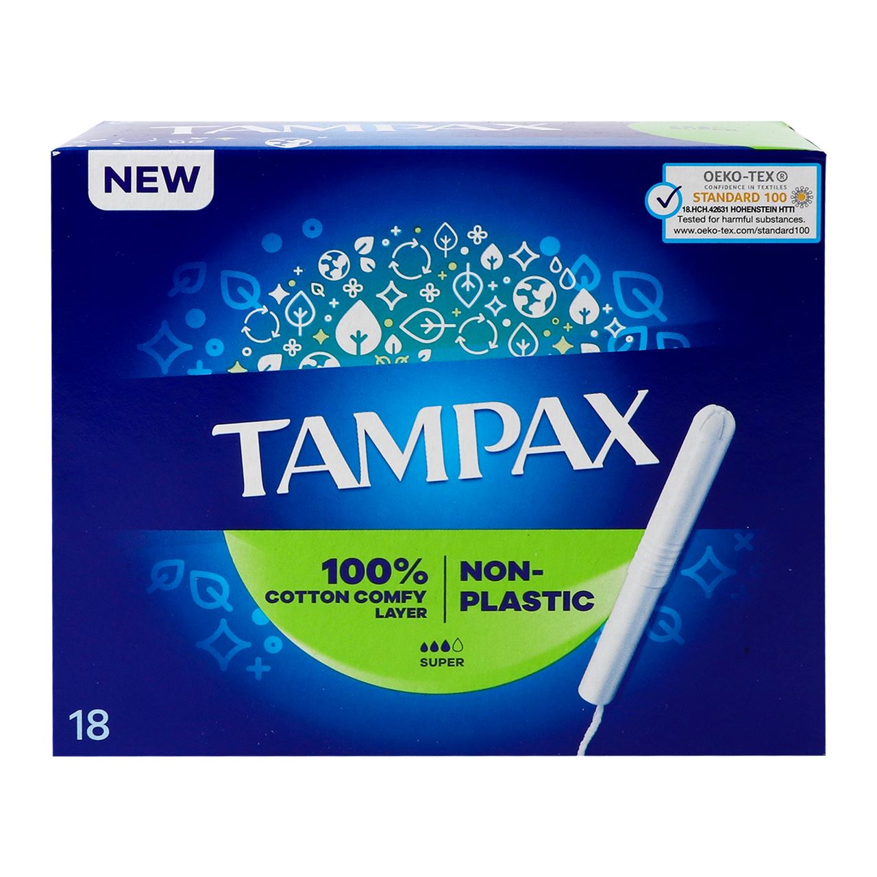 TAMPAX Тампони Super гігієнічні з аплікатором 18шт/уп