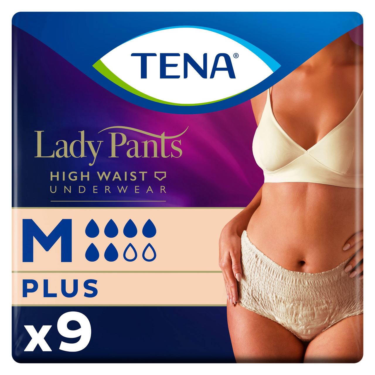 Tena Труси Lady Pants Plus Creme урологічні для жінок розмір Medium 9 шт