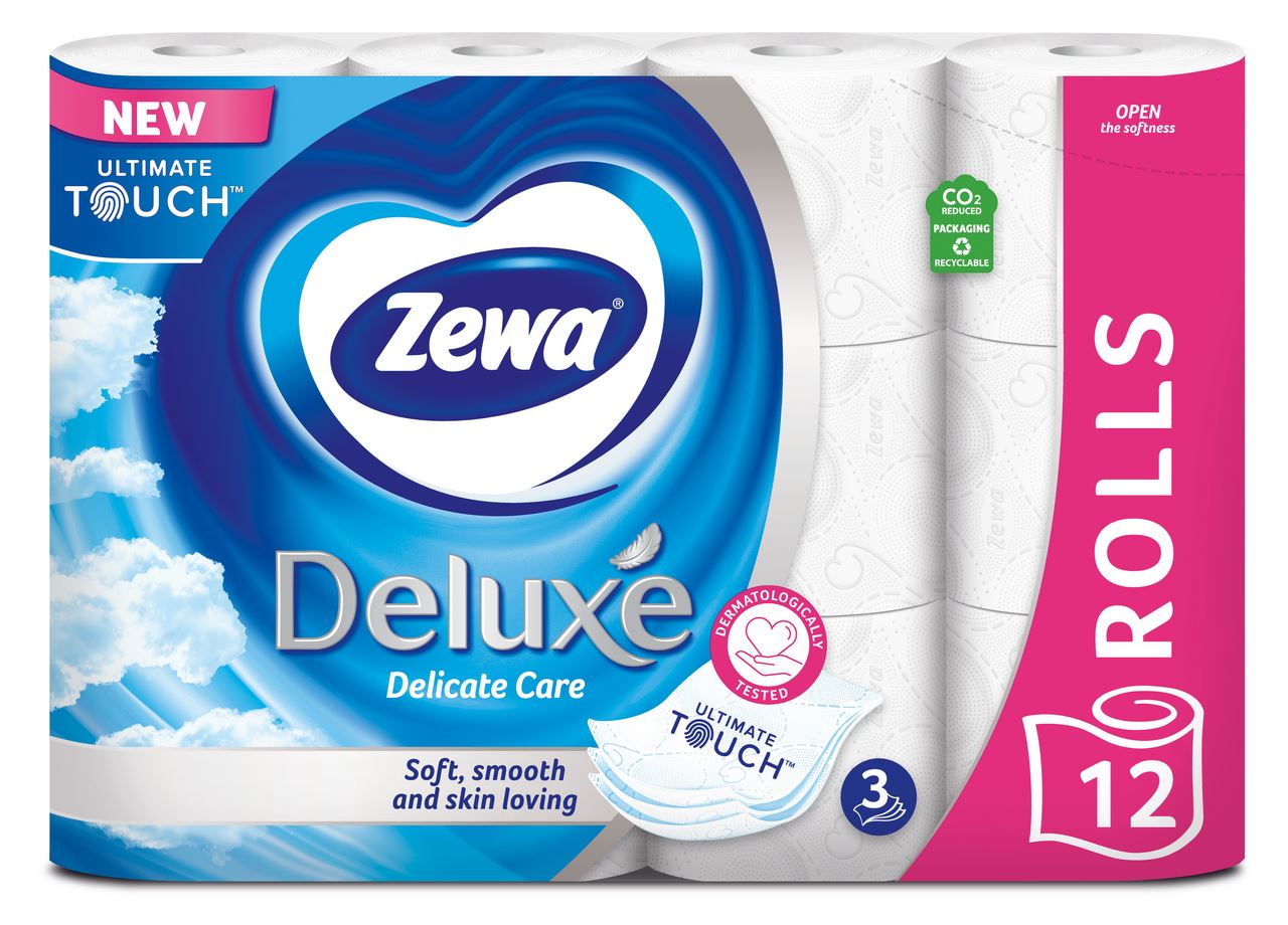Zewa Папір туалетний Deluxe Delicate Care 12шт/уп
