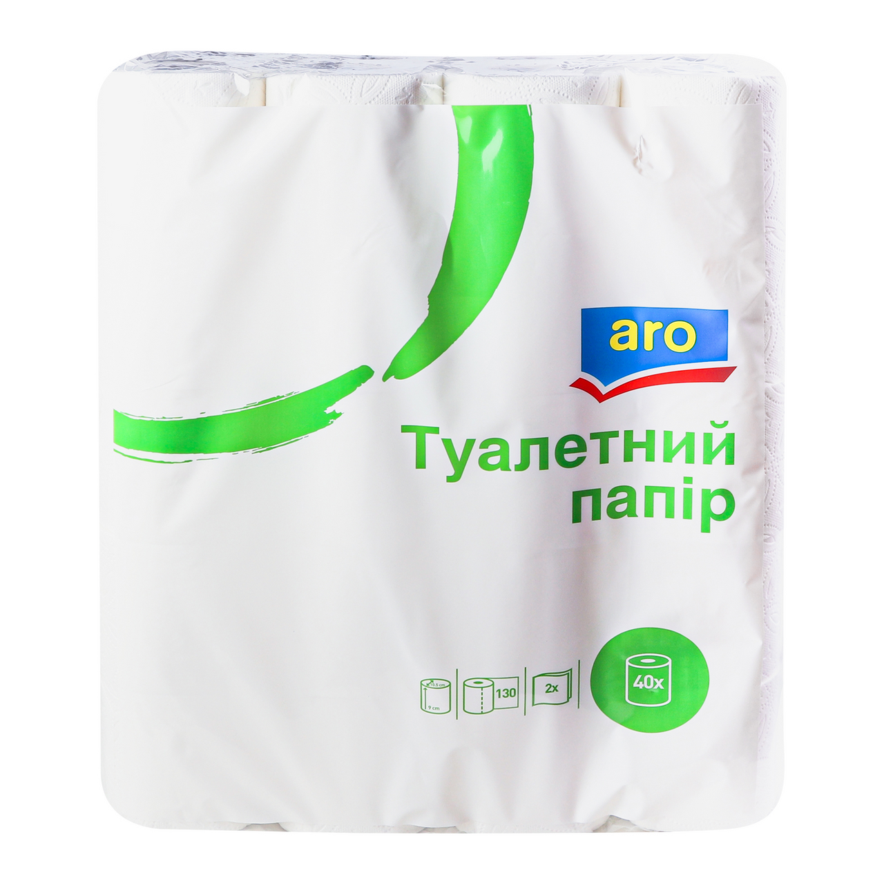 aro Папір туалетний 2-х шaroвий білий 40шт/уп
