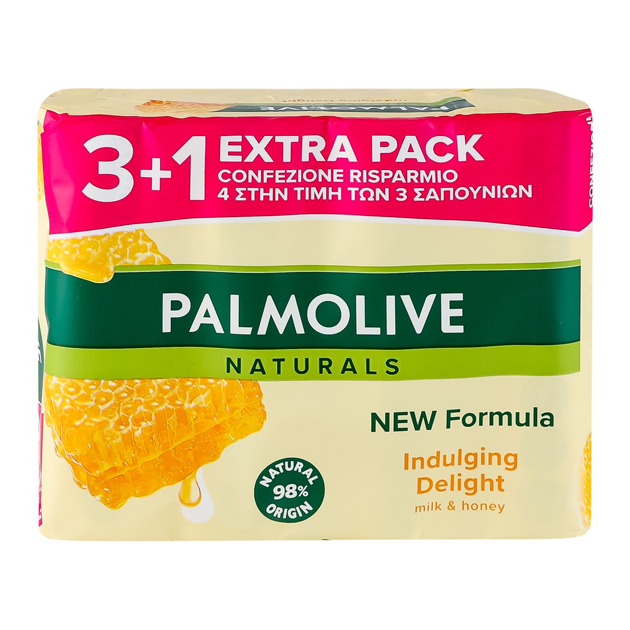 Palmolive Мило туалетне Naturals Milk&Honey 4*90г/уп