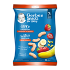 Снеки кукурудзяні Gerber з полуницею та бананом д/дітей 28г