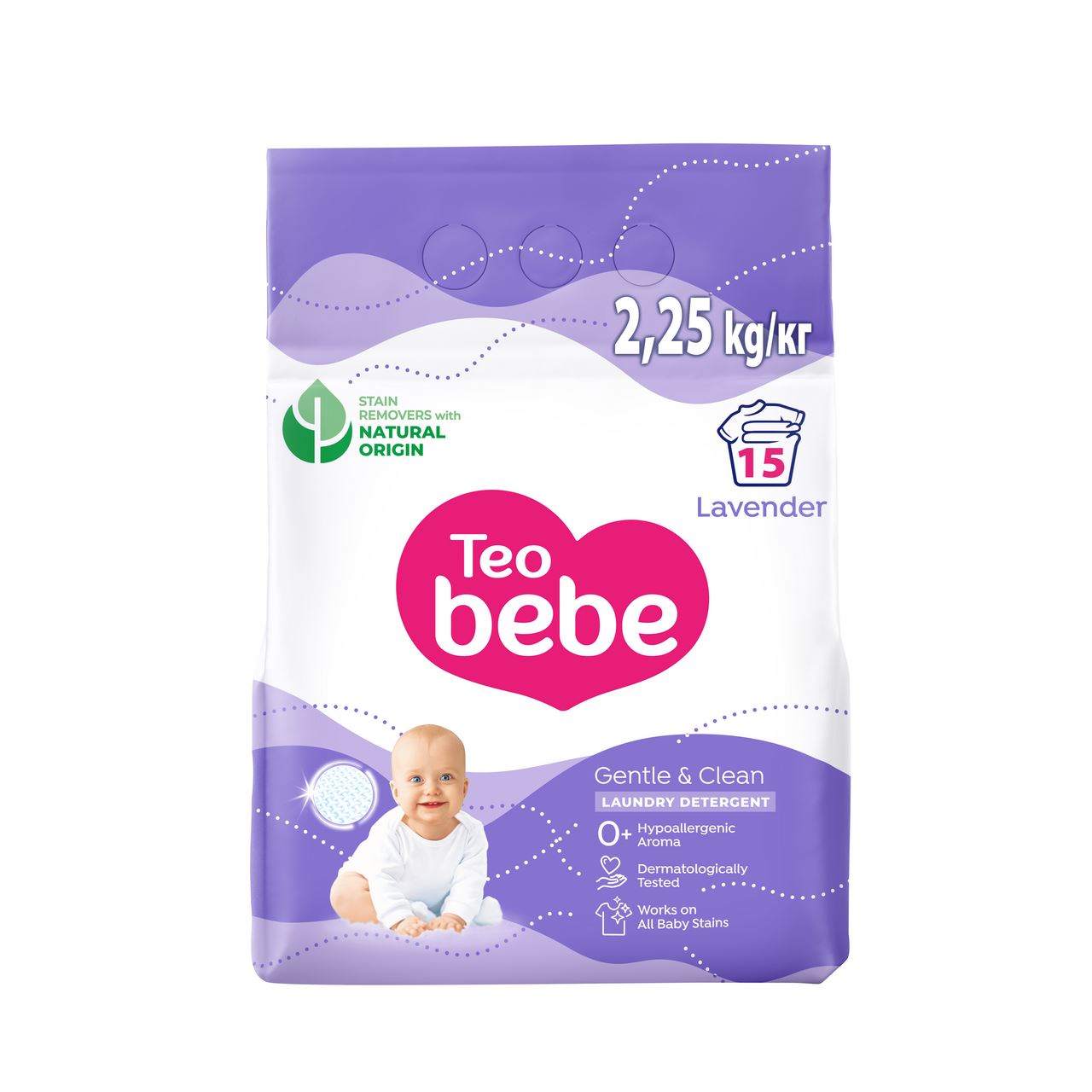 Teo bebe Пральний порошок Лаванда для дитячої білизни 2,25кг