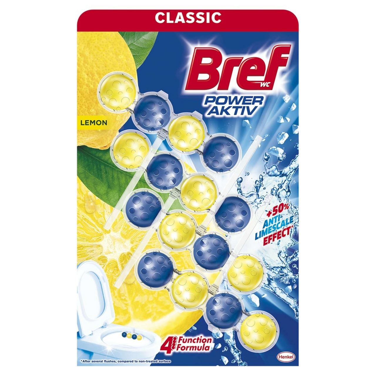 Bref Сила актив Лимон Квадропак 4 х 50г