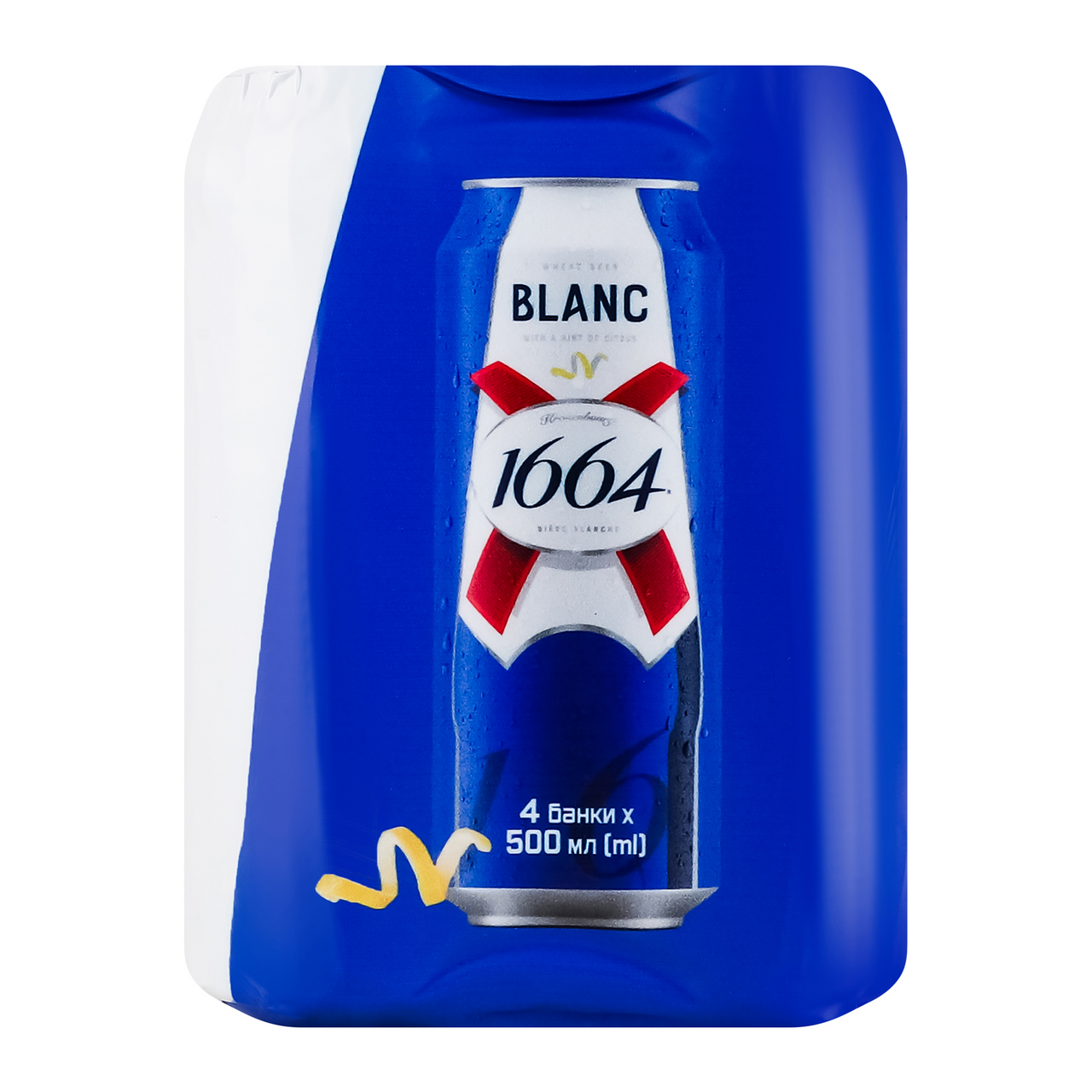 Kronenbourg спеціальне 1664 Blanc світле 2 л × 4, ПЕТ