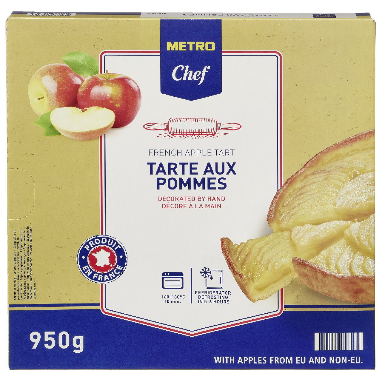 METRO Chef Пиріг яблучний випечений глазурований замор 950г