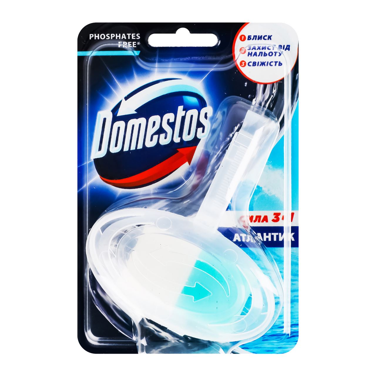 Domestos Блок для унітазу Сила 3в1 Атлантік гігієнічний 35г