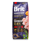 Корм Brit Premium сухий для дорослих собак великих порід вагою 25-45кг з куркою L 15кг