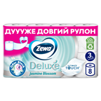 Туалетний папір Zewa Deluxe Жасмин білий 8рул