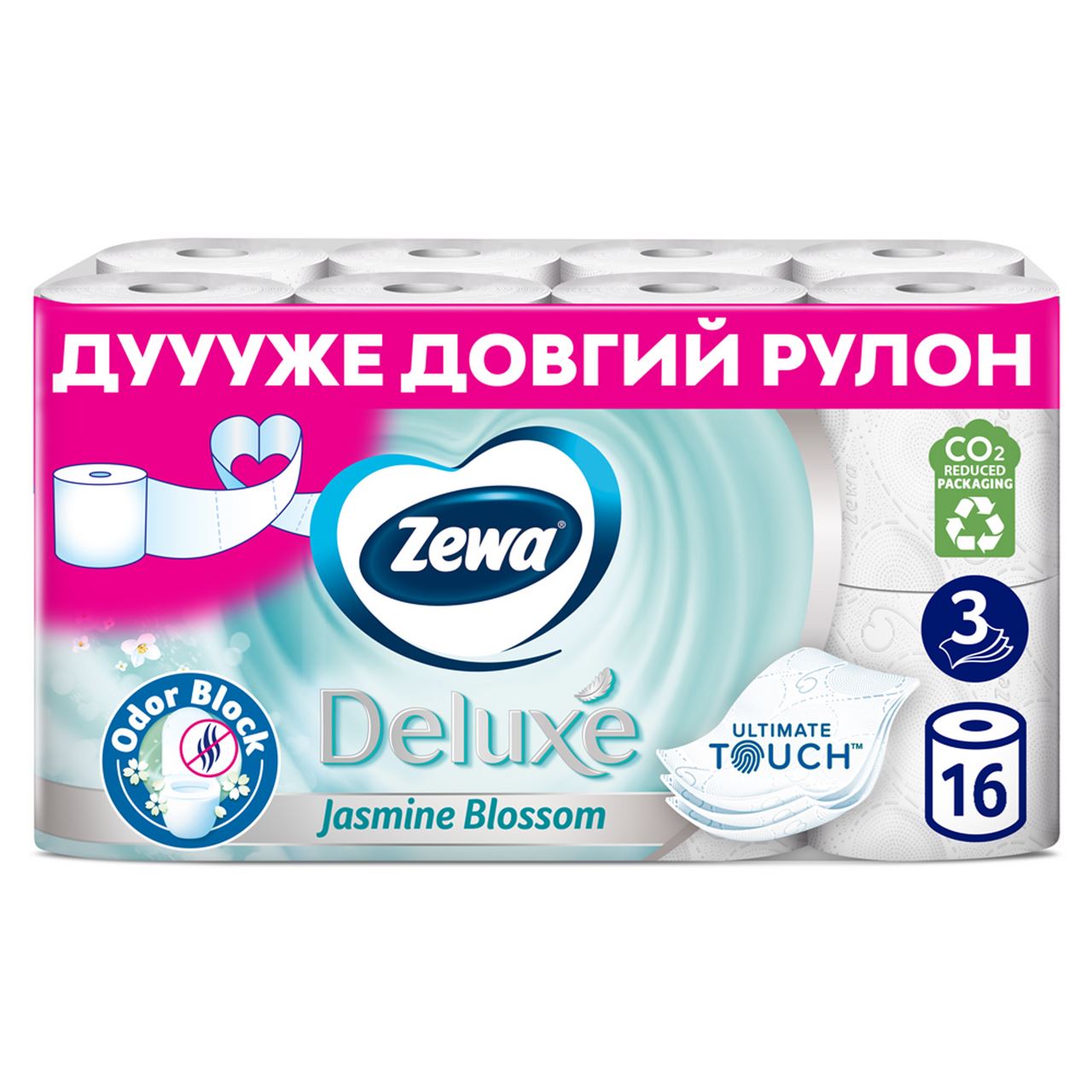 Zewa Туалетний папір Deluxe Жасмин білий 16рул