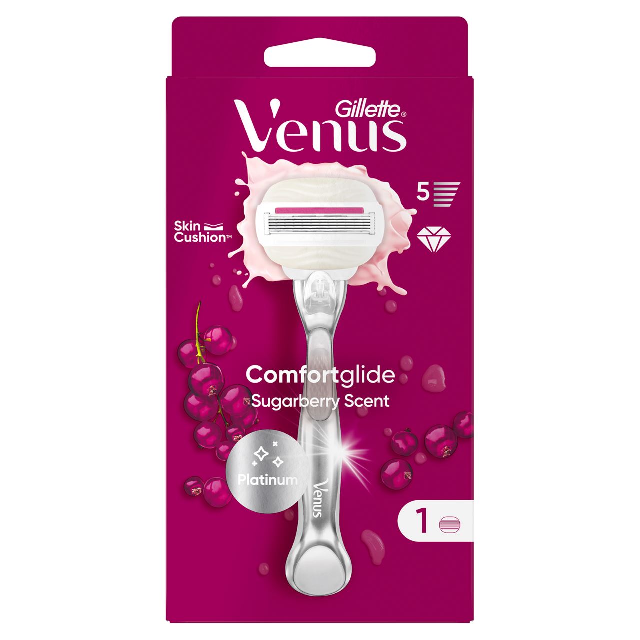Gillette Бритва Sugarberry Scent зі змінною касетою 2шт