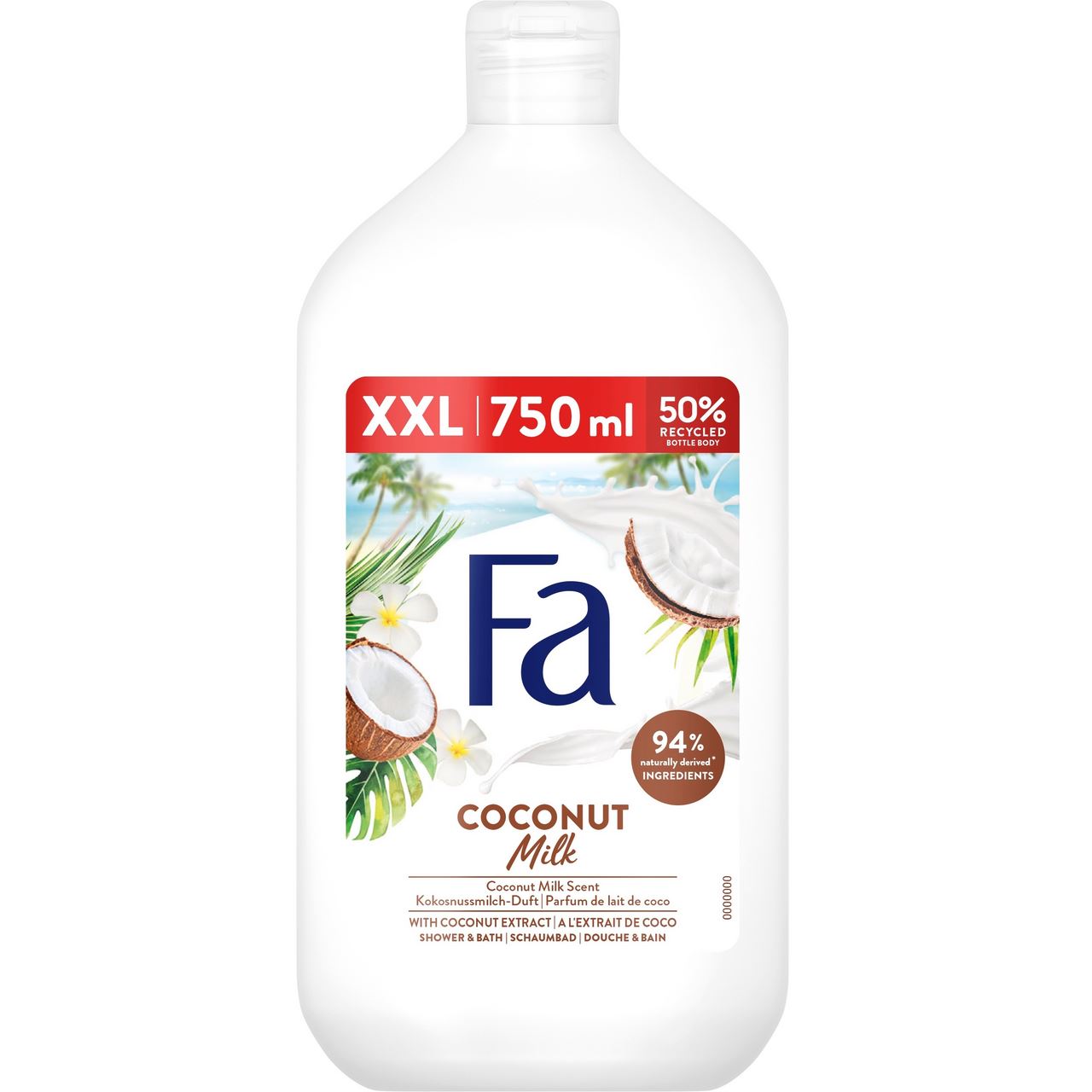Fa Крем-гель для душу та ванни Coconut Milk 750мл