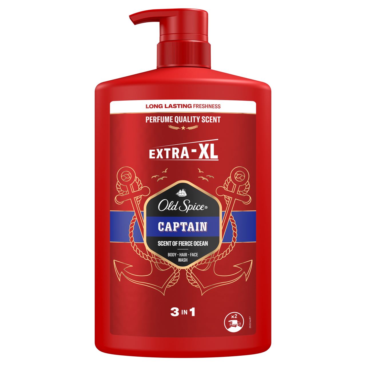 Old Spice Гель для душу та шампунь Extra-XL Captain 3в1 1л
