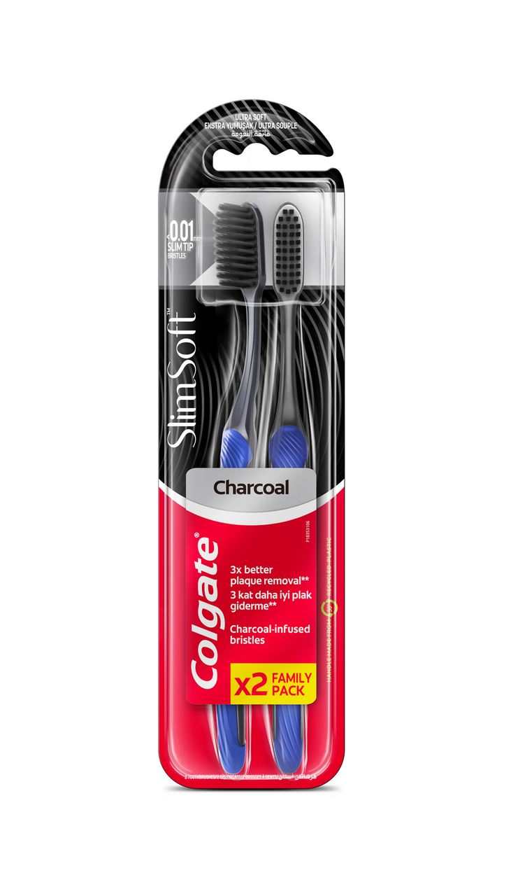 Colgate Зубна щітка СлімСофт Деревне вугілля