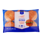 METRO Chef Булки для бургеру з кунжутом розрізані заморожені 6 х 80 г 480г