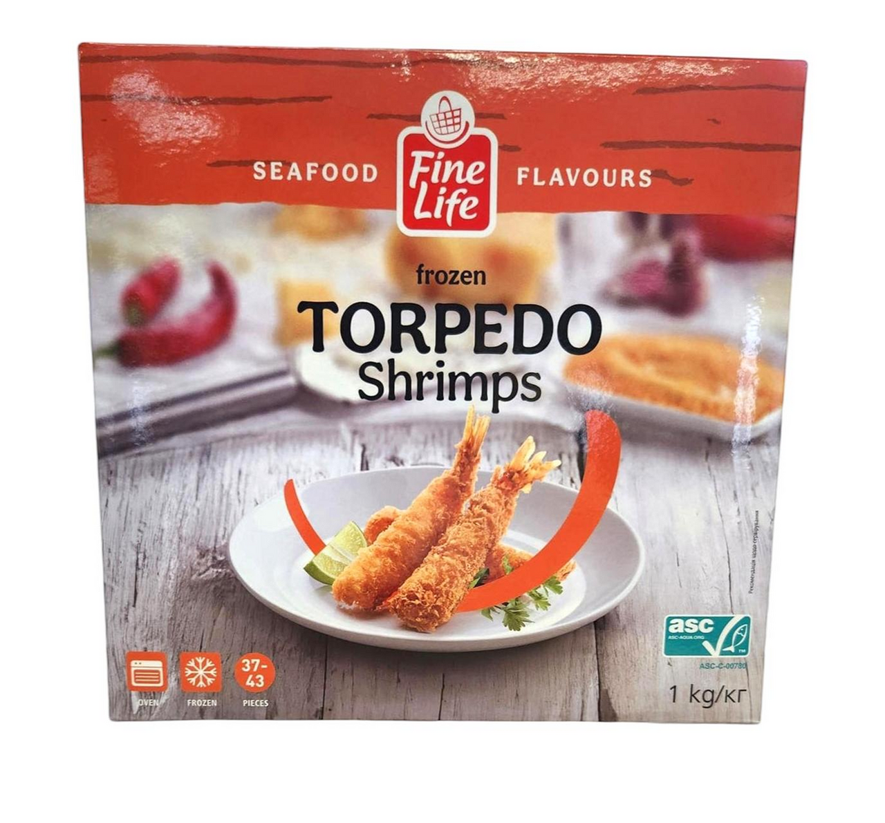 Fine Life Креветка Torpedo в паніровці 37-43 шт заморожена 1кг