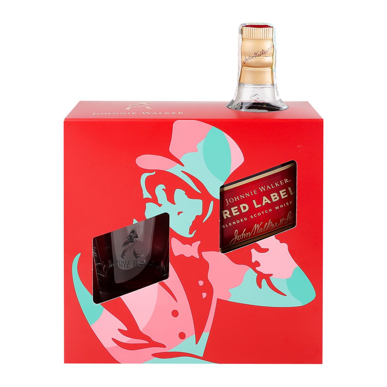 JOHNNIE WALKER Набір Віскі Red label 40% 0,7л + 1склянка 1шт