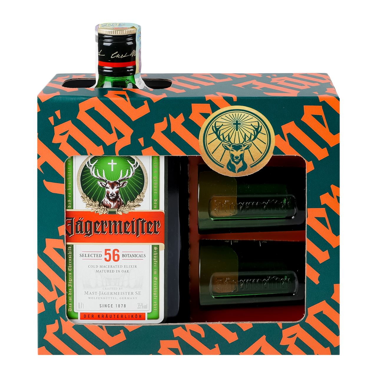 Jägermeister Набір лікер 35% 0,7л + 2 шоти 40мл 1шт