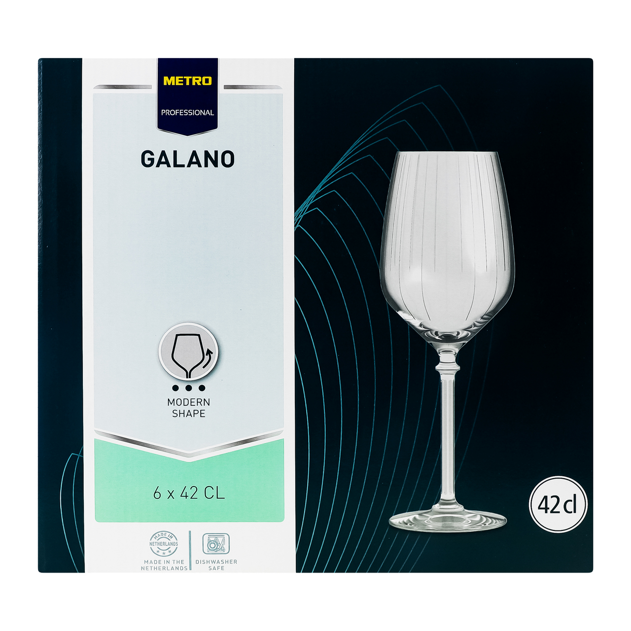 METRO PROFESSIONAL Келихи Galano №172102 для вина 420мл 6шт