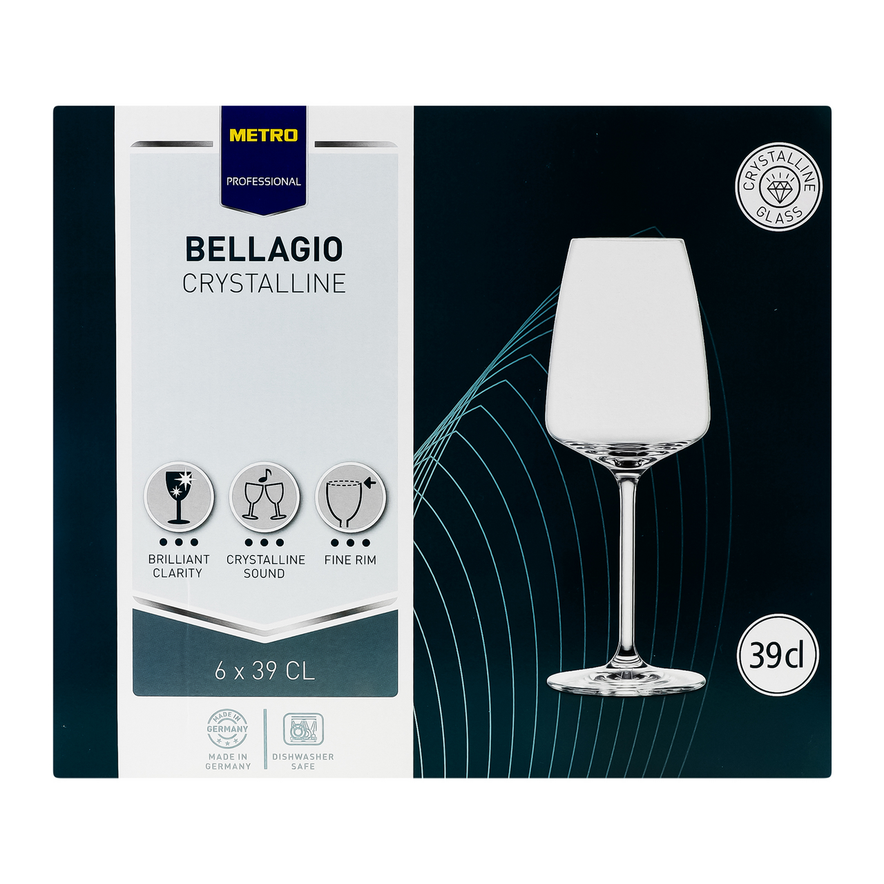 METRO PROFESSIONAL Келихи Bellagio №124207 д/вина 390мл 6шт