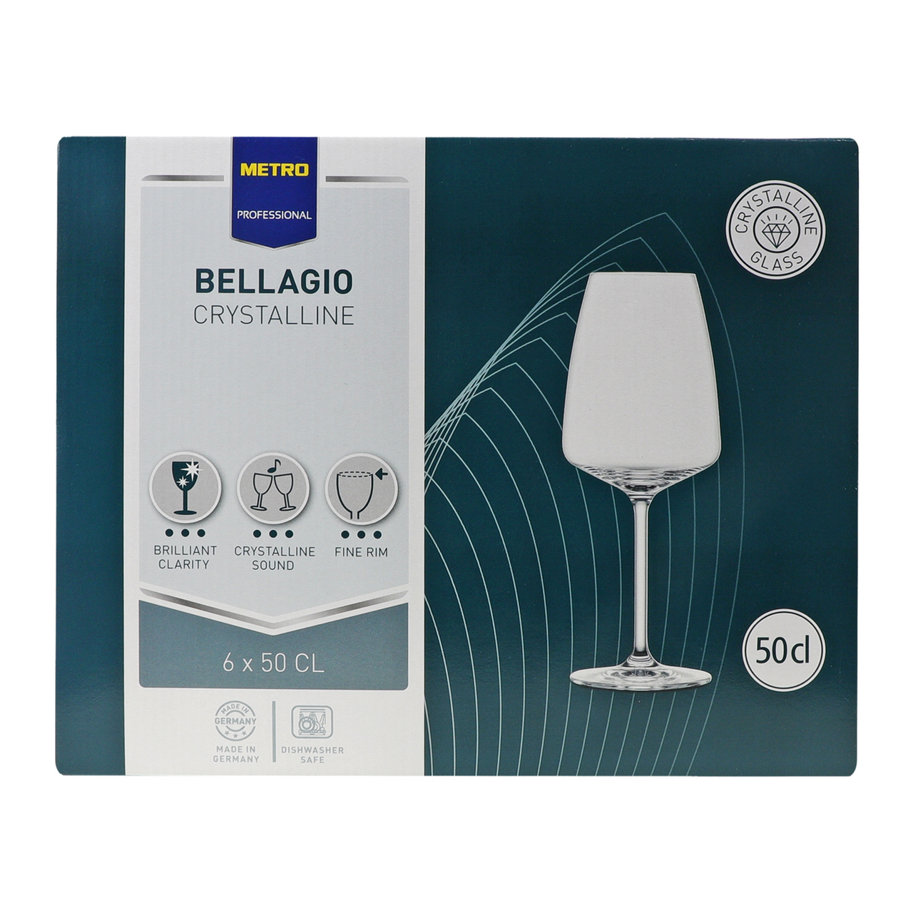 METRO PROFESSIONAL Келихи Bellagio №124205 д/вина 500мл 6шт