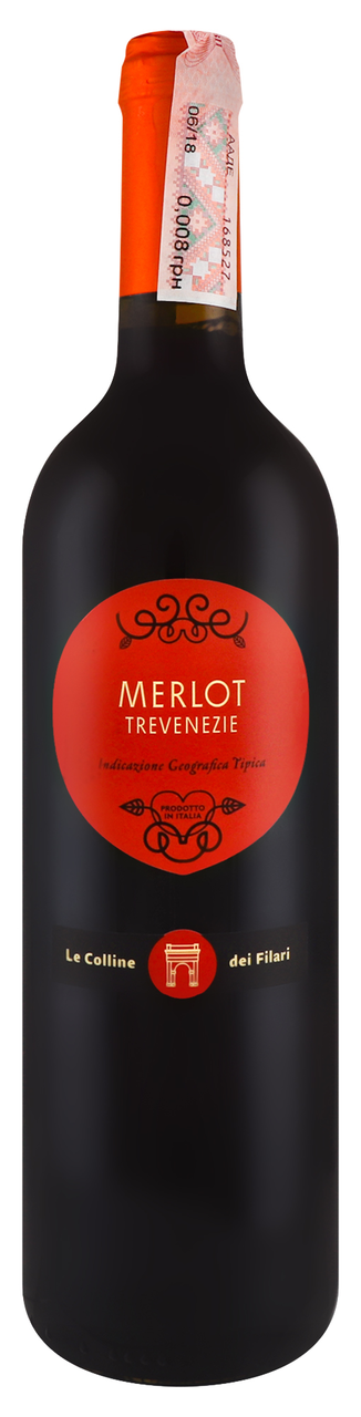 Le Colline dei Filari Вино Merlot червоне сухе 12% 0,75л