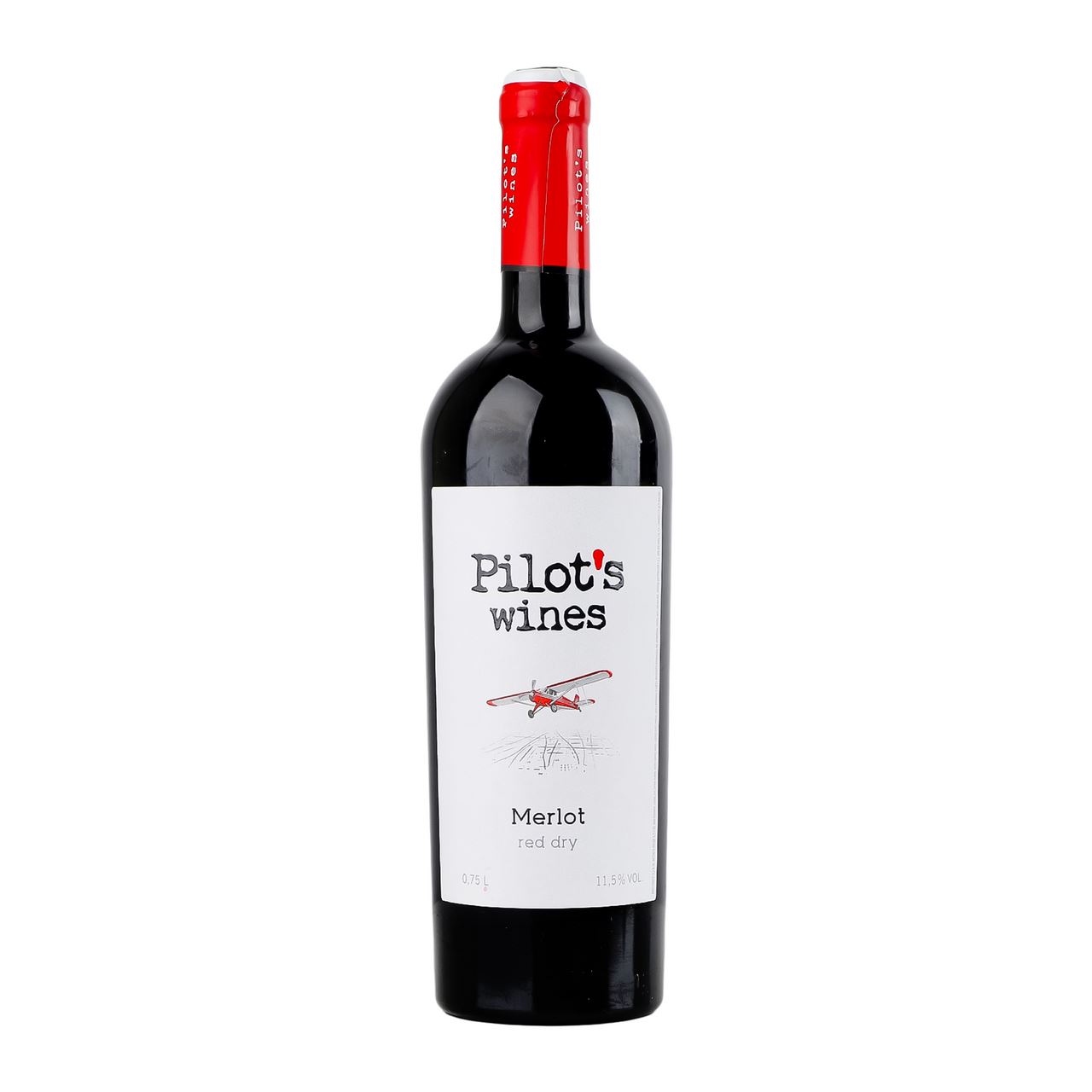 Pilots wines Вино Merlot червоне сухе 11,5% 0,75л
