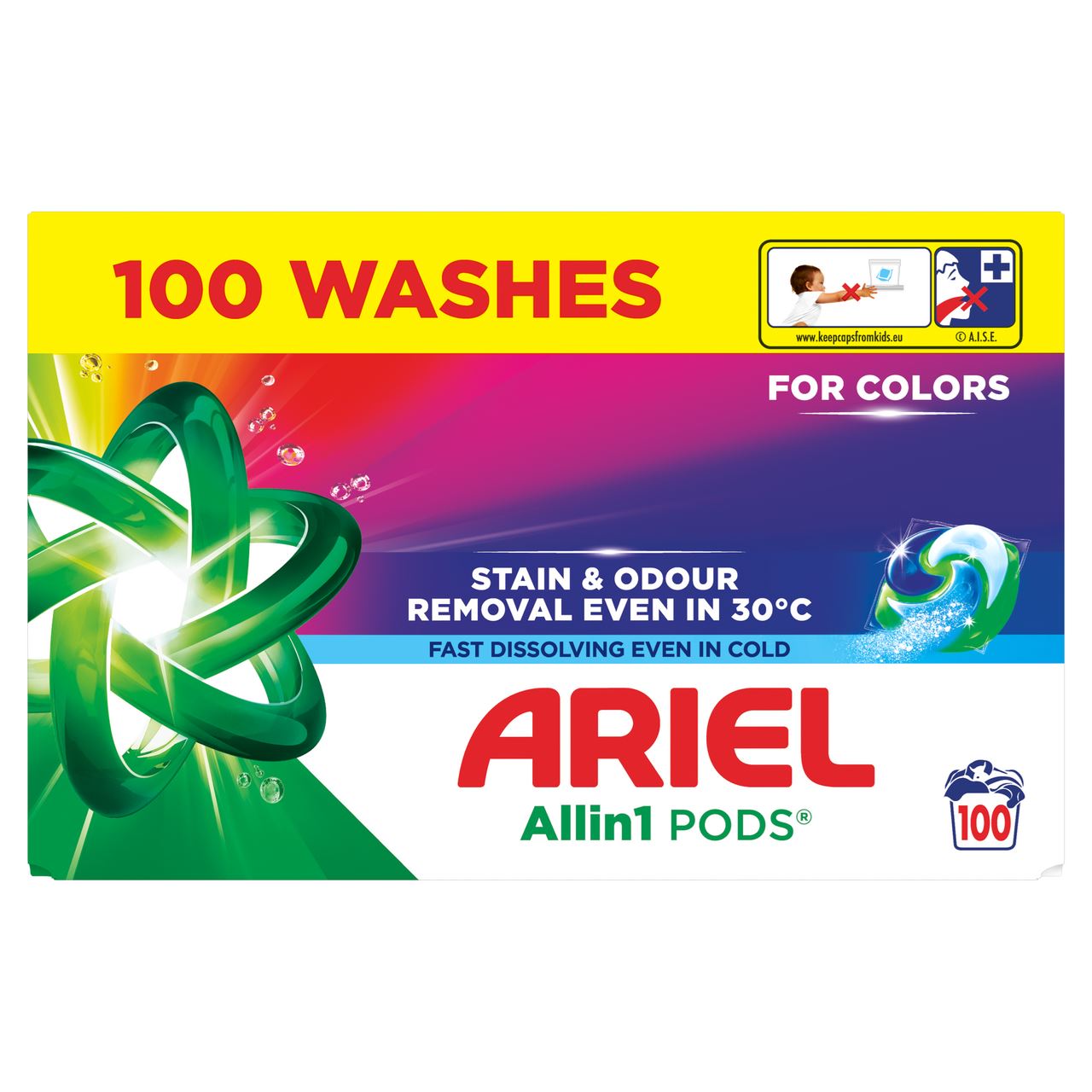 Ariel Гель Автомат СМЗ рідкий в розчинних капсулах Color Fresh 100шт