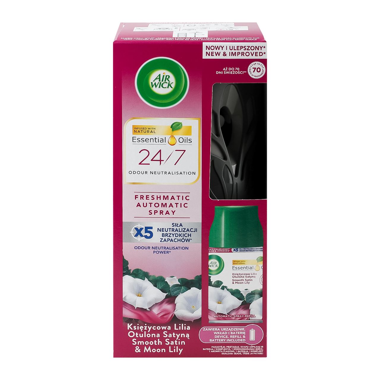 Air Wick Освіжувач повітря Smooth Satin&Moon Lily 250мл