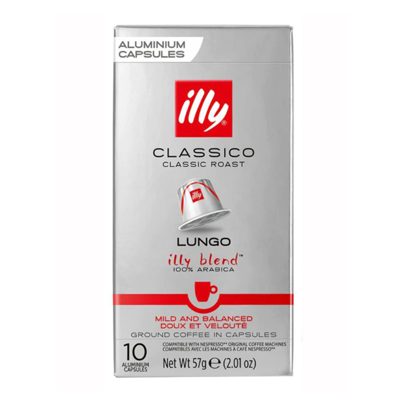 illy Кава в капсулах Classico Lungo 10шт 57г