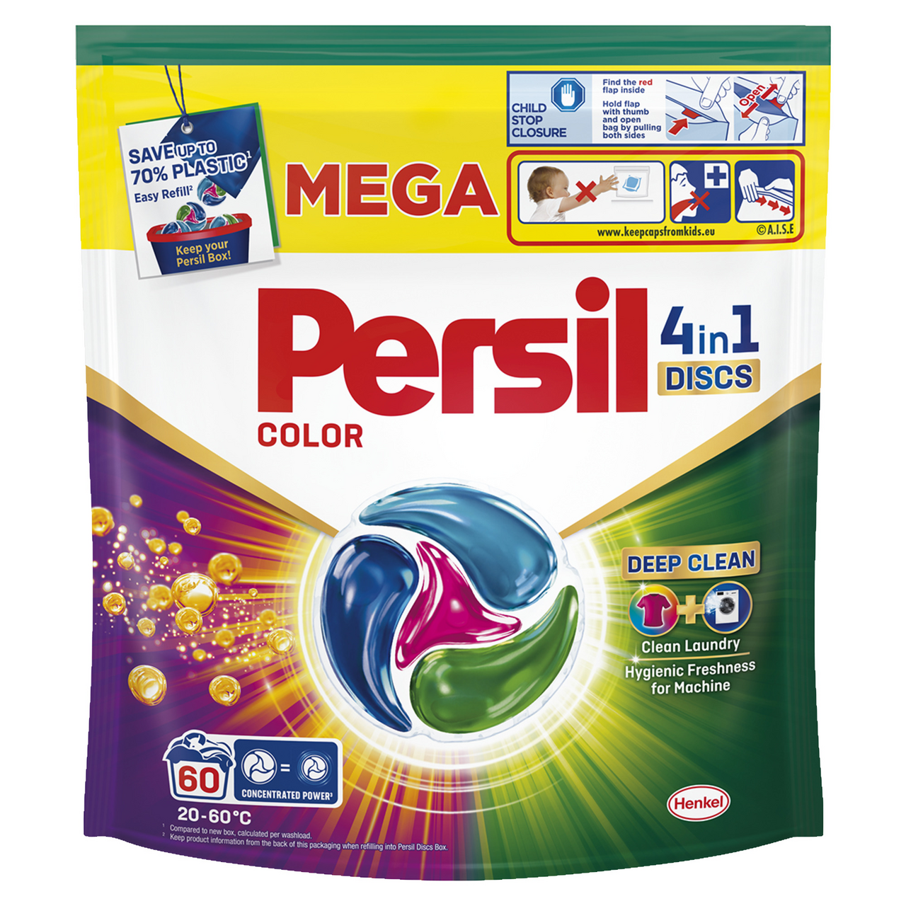 Persil Диски Deep Clean 4в1 для прання кольорових речей 60шт