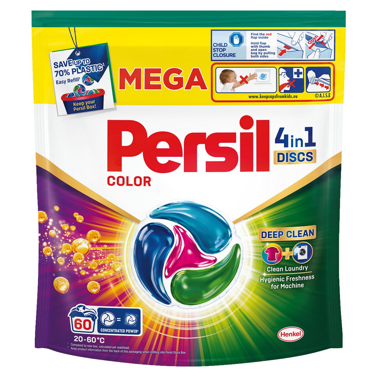 Persil Диски Deep Clean 4в1 для прання кольорових речей 60шт